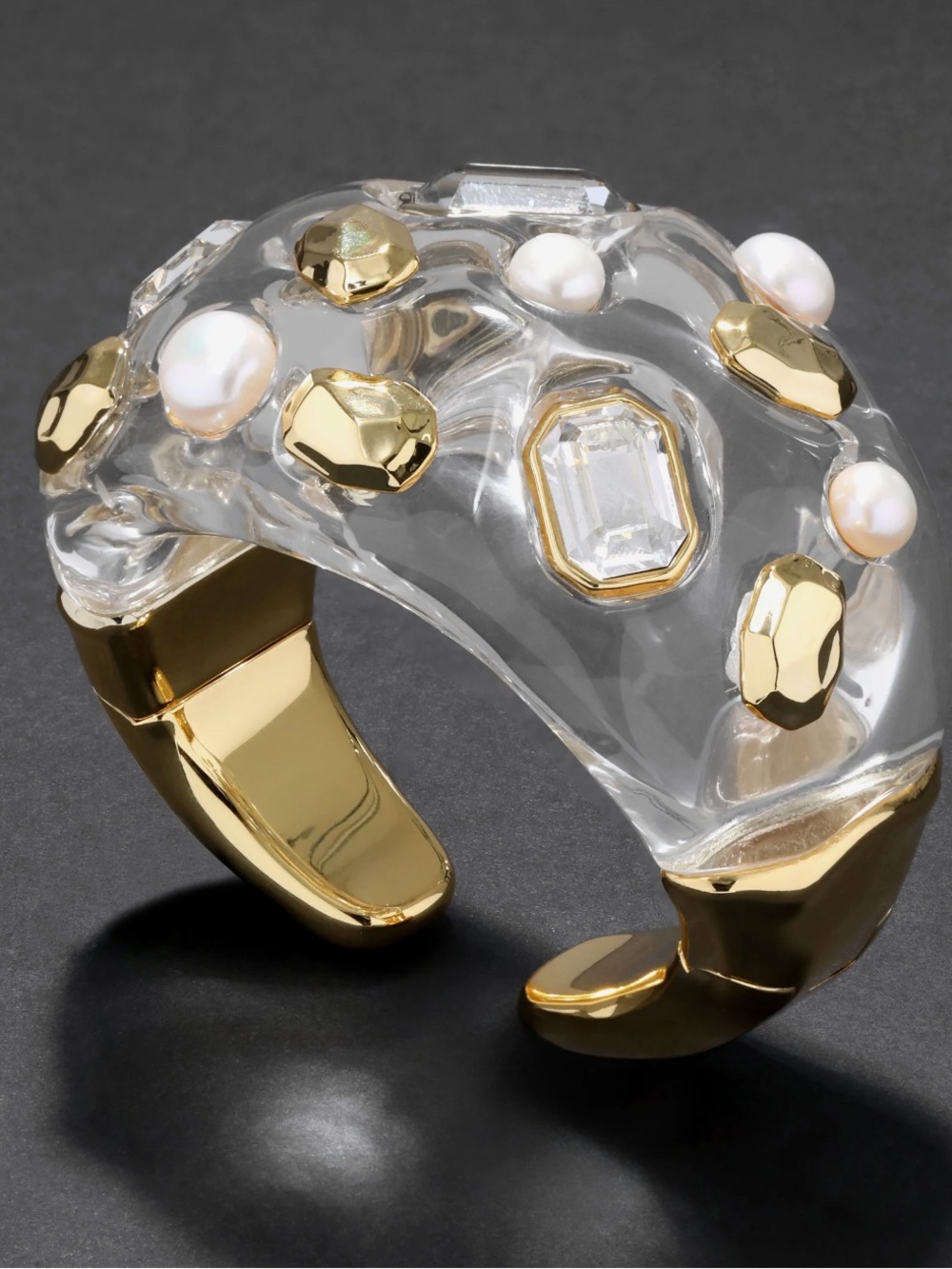 NEW ALEXIS BITTAR LIQUID LUCITE CUFF🤩